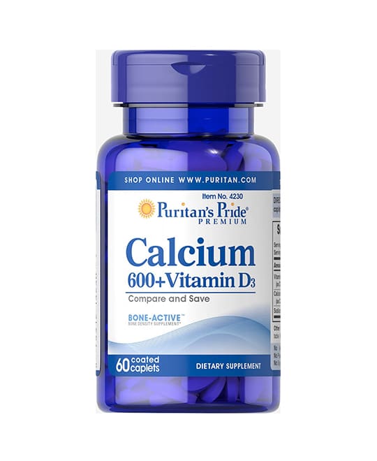 Calcium 600 + Vitamin D3 от Puritan's Pride
