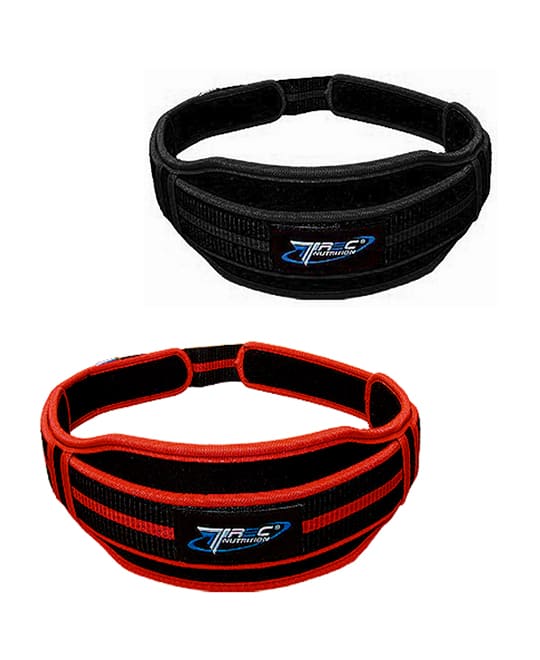 ПОЯС ТКАНЕВЫЙ ДВОЙНОЙ УЗКИЙ RED,BLACK от TREC Nutrition